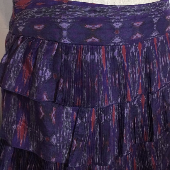 NWT Gap Size 6 cotton & silk Navajo pleated skirt - Picture 3 of 8